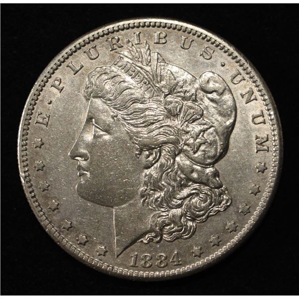 1884-S MORGAN DOLLAR CH AU