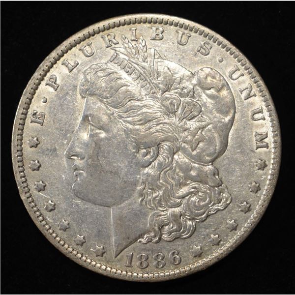 1886-O MORGAN DOLLAR XF/AU