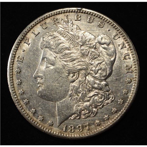 1897-S MORGAN DOLLAR CH AU