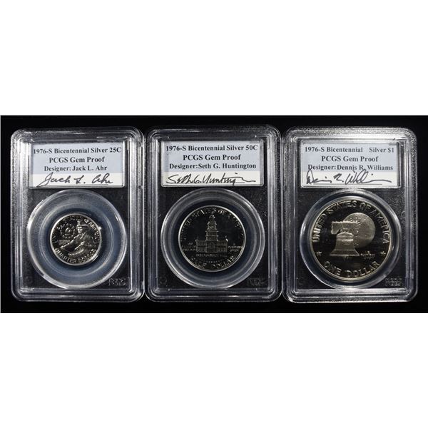 1976-S SILVER BICENTENNIAL SET IN PCGS HOLDERS
