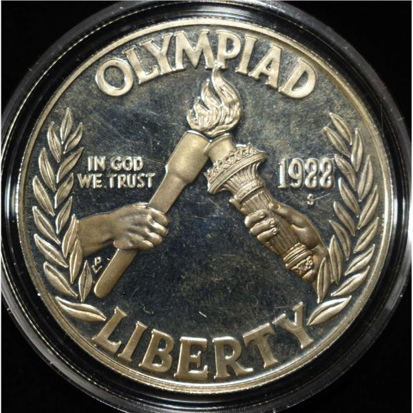 1988-S 90% SILVER COMMEM DOLLAR PR