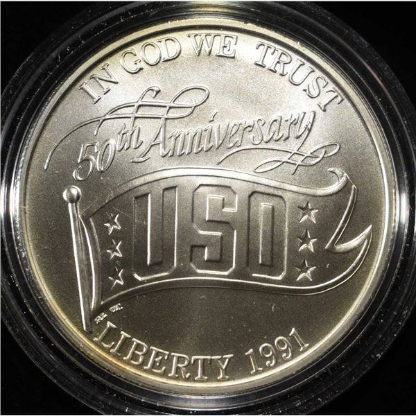 1991-D 90% SILVER COMMEM DOLLAR USO