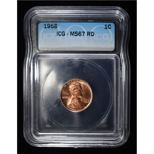 1958 WHEAT CENT ICG MS67 RD