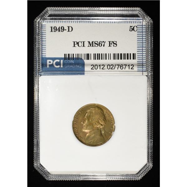 1949-D JEFFERSON NICKEL PCI SUPERB GEM BU FS