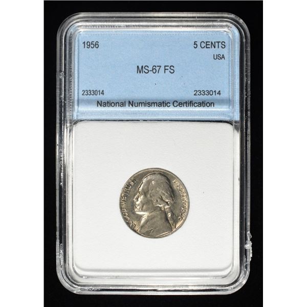 1956 JEFFERSON NICKEL NNC SUPERB GEM BU FS