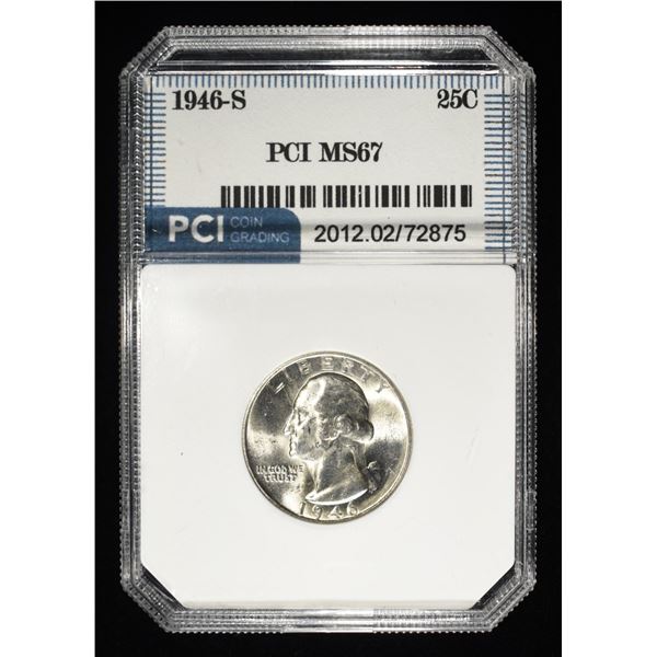 1946-S WASHINGTON QUARTER PCI SUPERB GEM BU