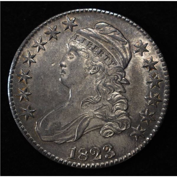1823 CAPPED BUST HALF DOLLAR AU/BU