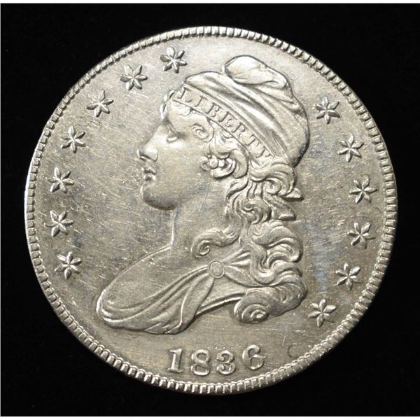 1836 BUST HALF DOLLAR AU