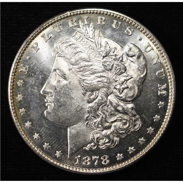 1878 8TF MORGAN DOLLAR CH/GEM BU PROOF LIKE