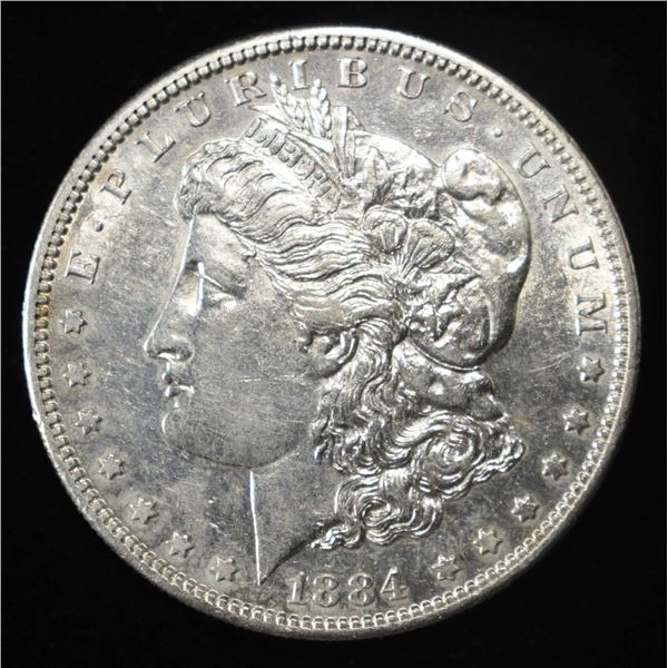1884-S MORGAN DOLLAR CH AU/BU
