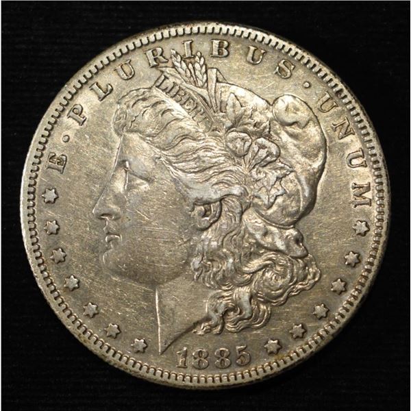 1885-S MORGAN DOLLAR AU