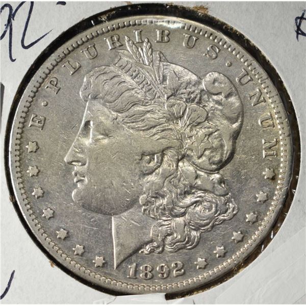 1892-S MORGAN DOLLAR AU