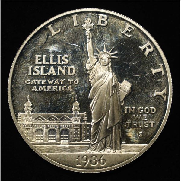 1986-S $1 COMMEM STATUE OF LIBERTY PR DCAM