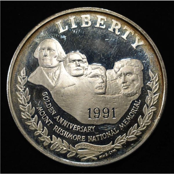 1991-S $1 COMMEM MOUNT RUSHMORE  PR DCAM