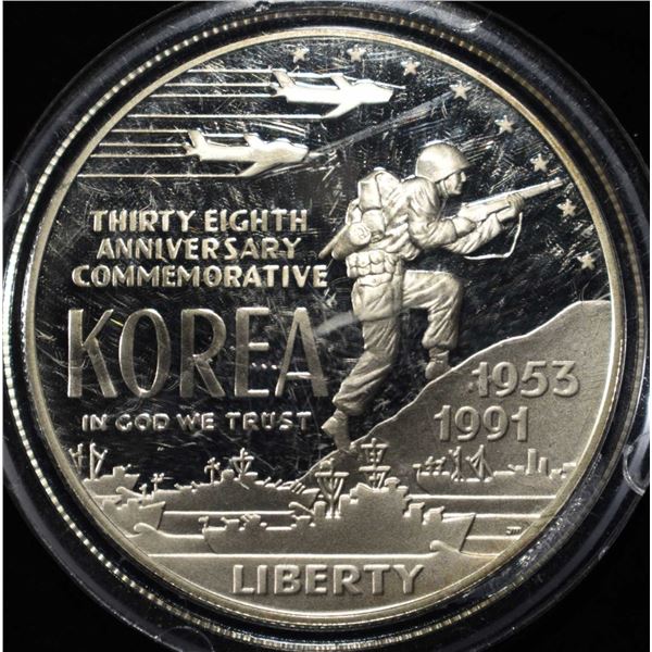 1991 $1 COMMEM KOREAN WAR MEMORIAL PR DCAM