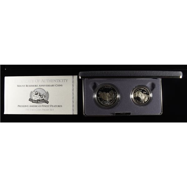 1991 MT. RUSHMORE COMMEM 2 COIN SET