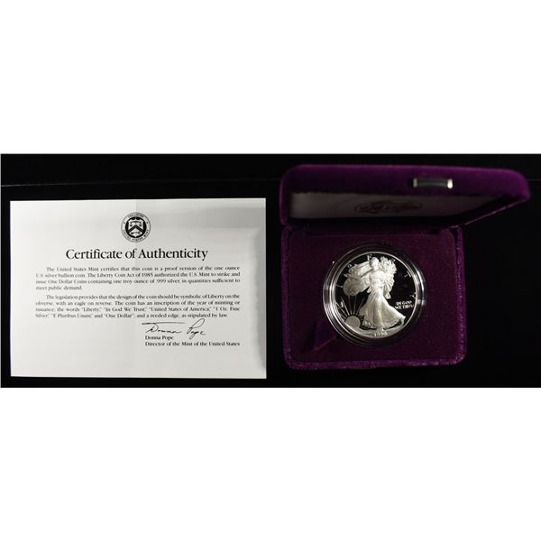 1990 AMERICAN SILVER EAGLE PR