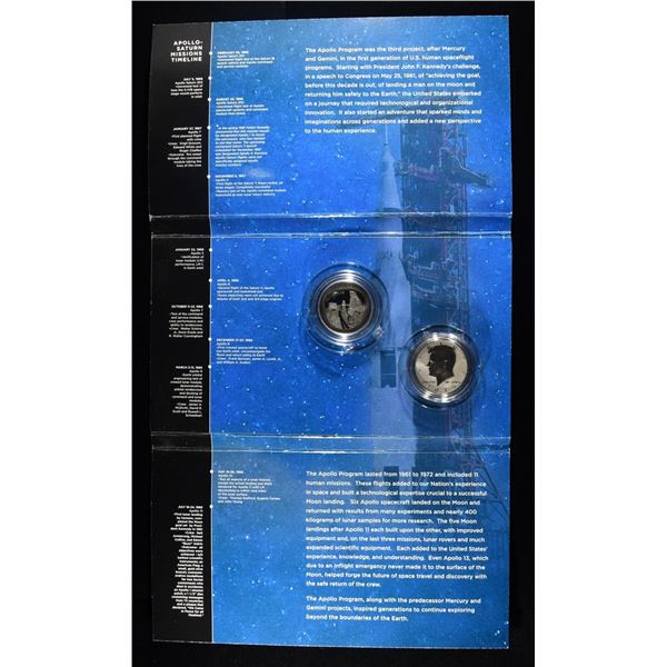 2019 APOLLO 11 50TH ANNIV. 2 COIN SET PR