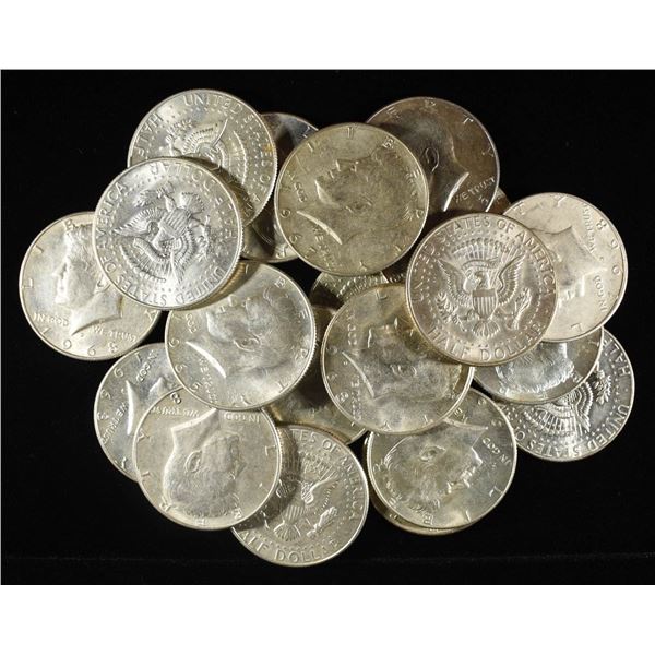 (20) 40% SILVER KENNEDY HALF DOLLARS