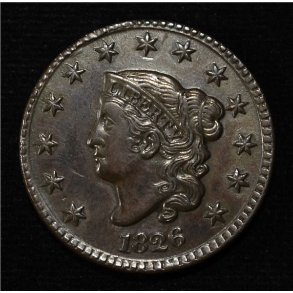 1826 LARGE CENT AU/BU