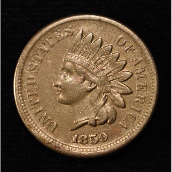 1859 INDIAN CENT AU/BU