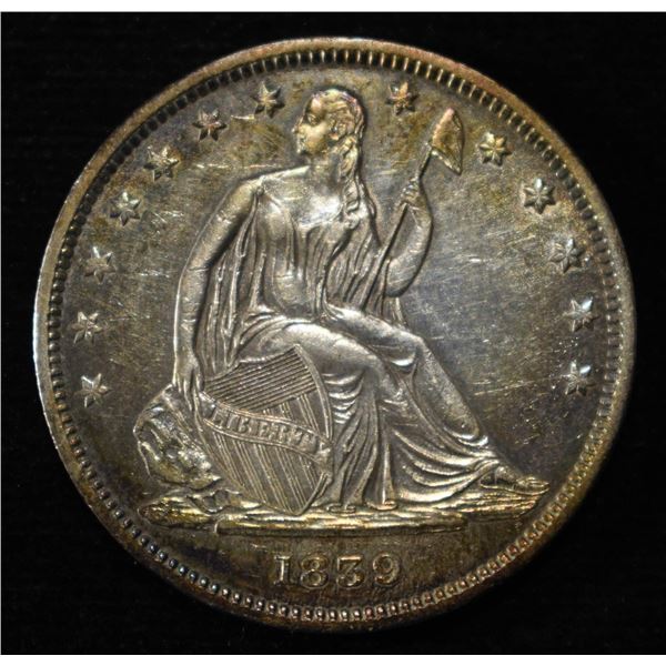 1839 SEATED LIBERTY HALF DOLLAR BU