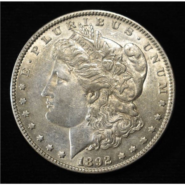 1892 MORGAN DOLLAR AU