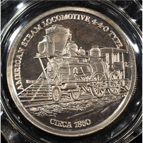 AMERICAN STEAM 1 OZ .999 SILVER ROUND