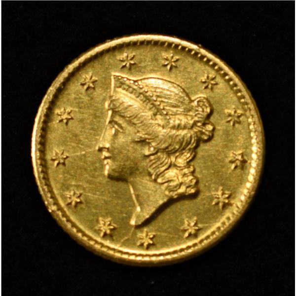 1849-O $1 GOLD TYPE 1 CH BU
