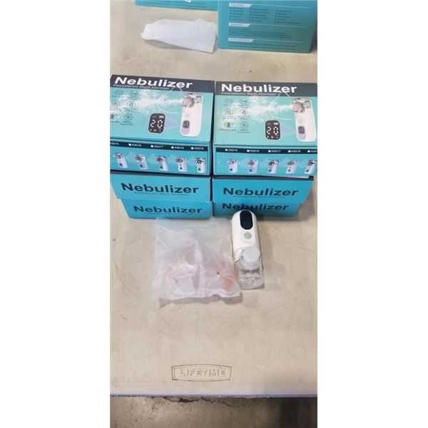 6 NEW PIEZOELECTRIC MESH ATOMIZERS FOR HOME MEDICATION, RECHARGEABLE, 3 SPEEDS