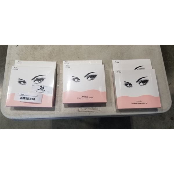 6 NEW BOXES OF MAGNETIC LASHES AND EYELINER KITS