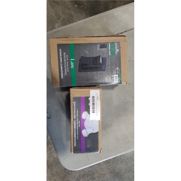 2 NEW LIGHTS - CEILING OR WALL MOTION LIGHT AND OUTDOOR LANTERN