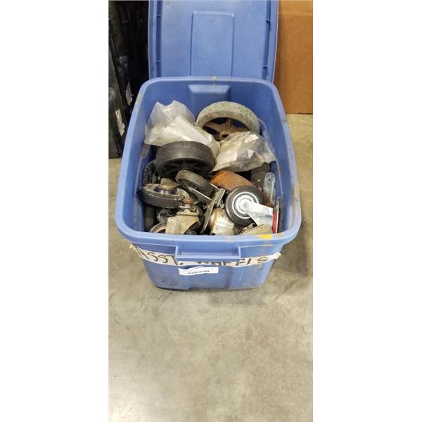 TOTE OF ASSORTED HEAVY DUTY CASTORS