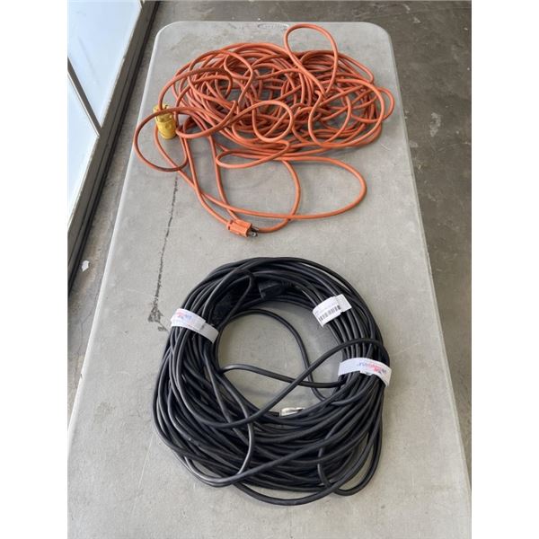 2 EXTENTION CORDS ONE HAS BEEN REPAIRED