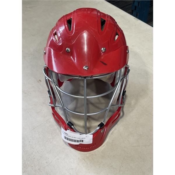 RIDELL LACROISSE HELMET, SIZE LARGE