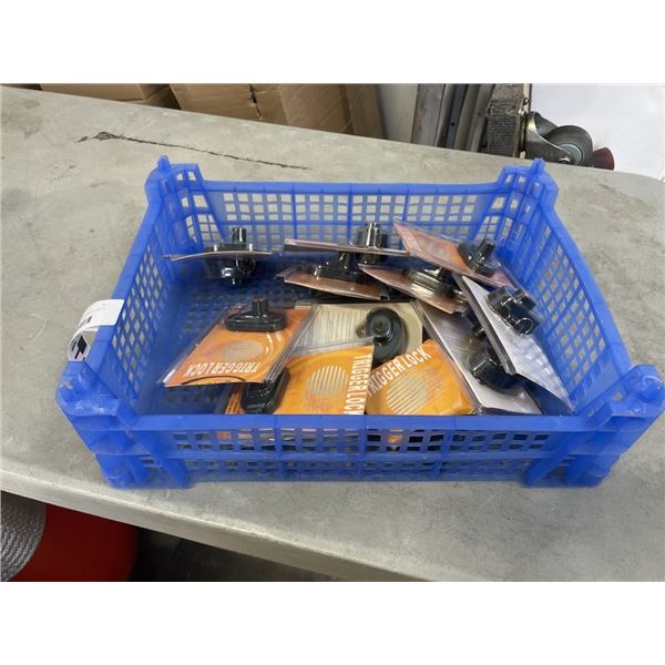 TRAY OF NEW  TRIGGER LOCKS WITH KEYS