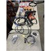 Image 1 : TOTE OF POWER STRIPS AND CABLES