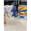 Image 2 : LARGE LOT OF ASSORTED NEW DISH SOAP, HOUSEHOLD CLEANERS, GARABGE BAGS ETC