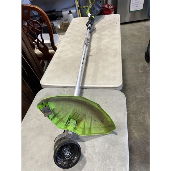 GREENWORKS CORDLESS 80 VOLT WEED EATER NO BATTERY UNTESTED
