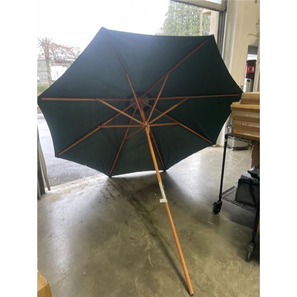WOODEN TEAK FRAMED UMBRELLA