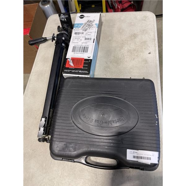 PORTABLE CAMP STOVE, SINKUBATOR, AND TRIPOD