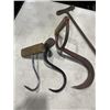Image 3 : ANTIQUE IRON, AND ASSORTED MEAT HOOK AND SPIKES