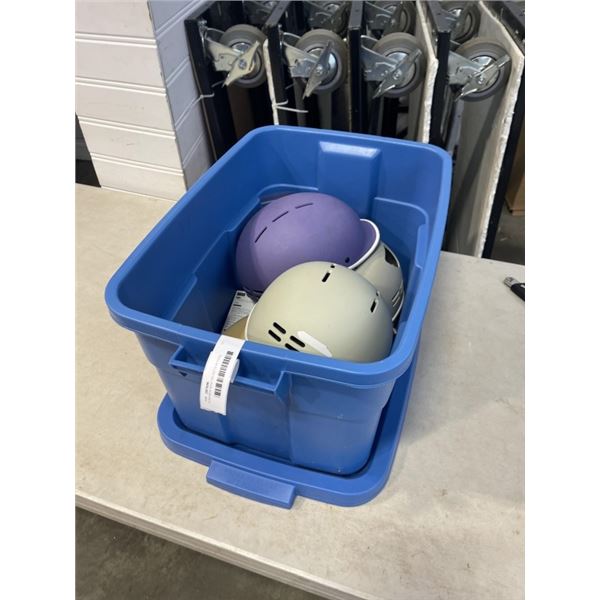 4 AS NEW BIKE HELMETS IN TOTE