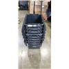 Image 1 : 8 BLACK STORAGE BINS W/ BUILT IN LIDS
