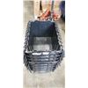 Image 2 : 8 BLACK STORAGE BINS W/ BUILT IN LIDS