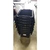 Image 3 : 8 BLACK STORAGE BINS W/ BUILT IN LIDS