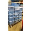 Image 1 : PALLET OF RUBBERMAID TOTES FILLED WITH ESTATE GOODS