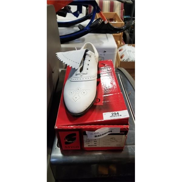 NEW OLD STOCK SIZE 10 LEATHER GOLF SHOES, NEVER WORN