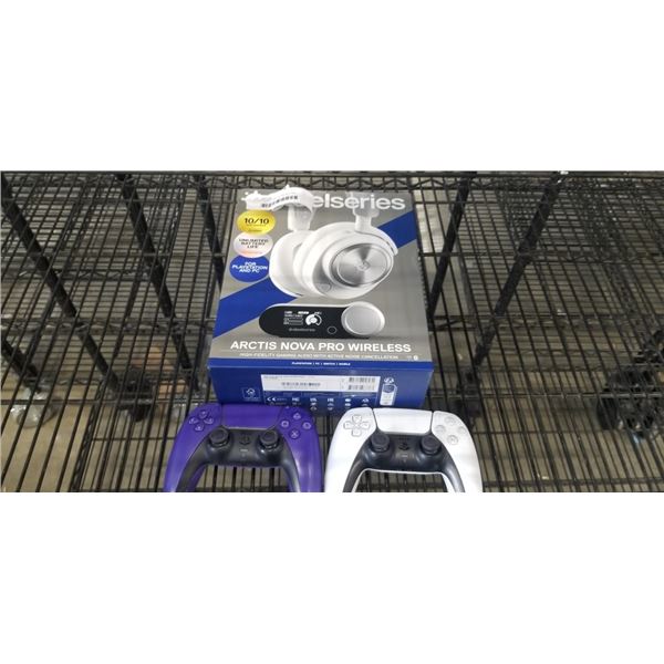 LOT OF DEFECTIVE STORE RETURN PLAYSTATION 5 CONTOLLERS AND STEEL SERIES HEADSET