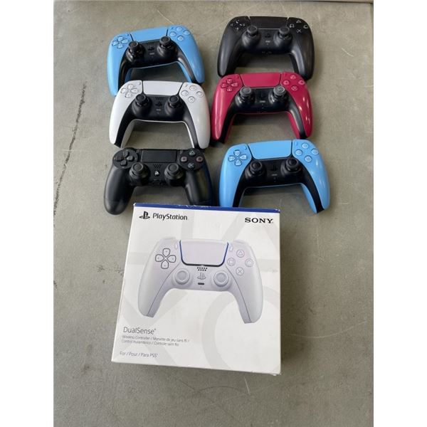 LOT OF DEFECTIVE STORE RETURN PLAYSTATION 5 CONTOLLERS AND ONE PLAYSTATION 4 CONTOLLER